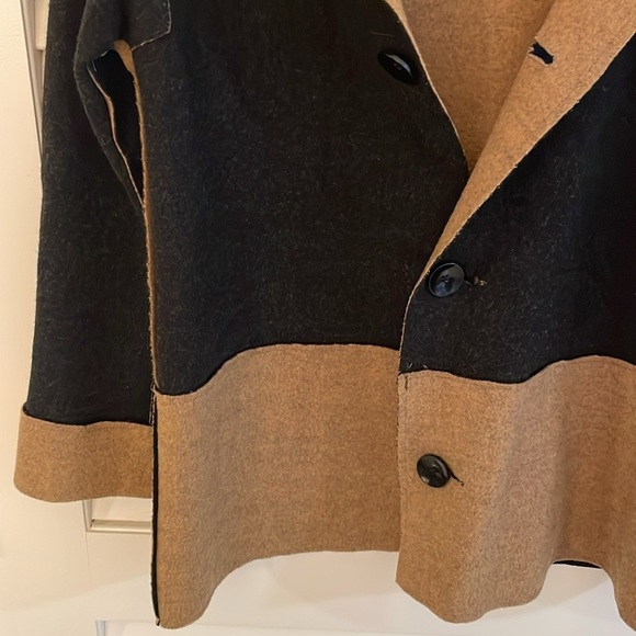 Jones New York Black and Tan Pea Coat - Picture 11 of 12